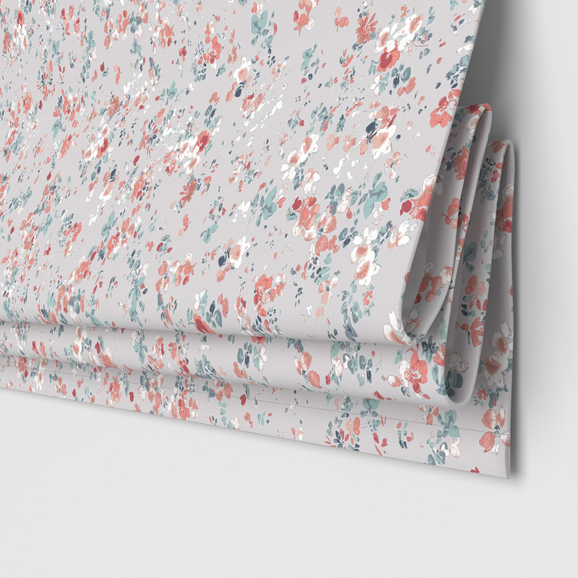 Laura Ashley Blossoms Pale Steel Motorised