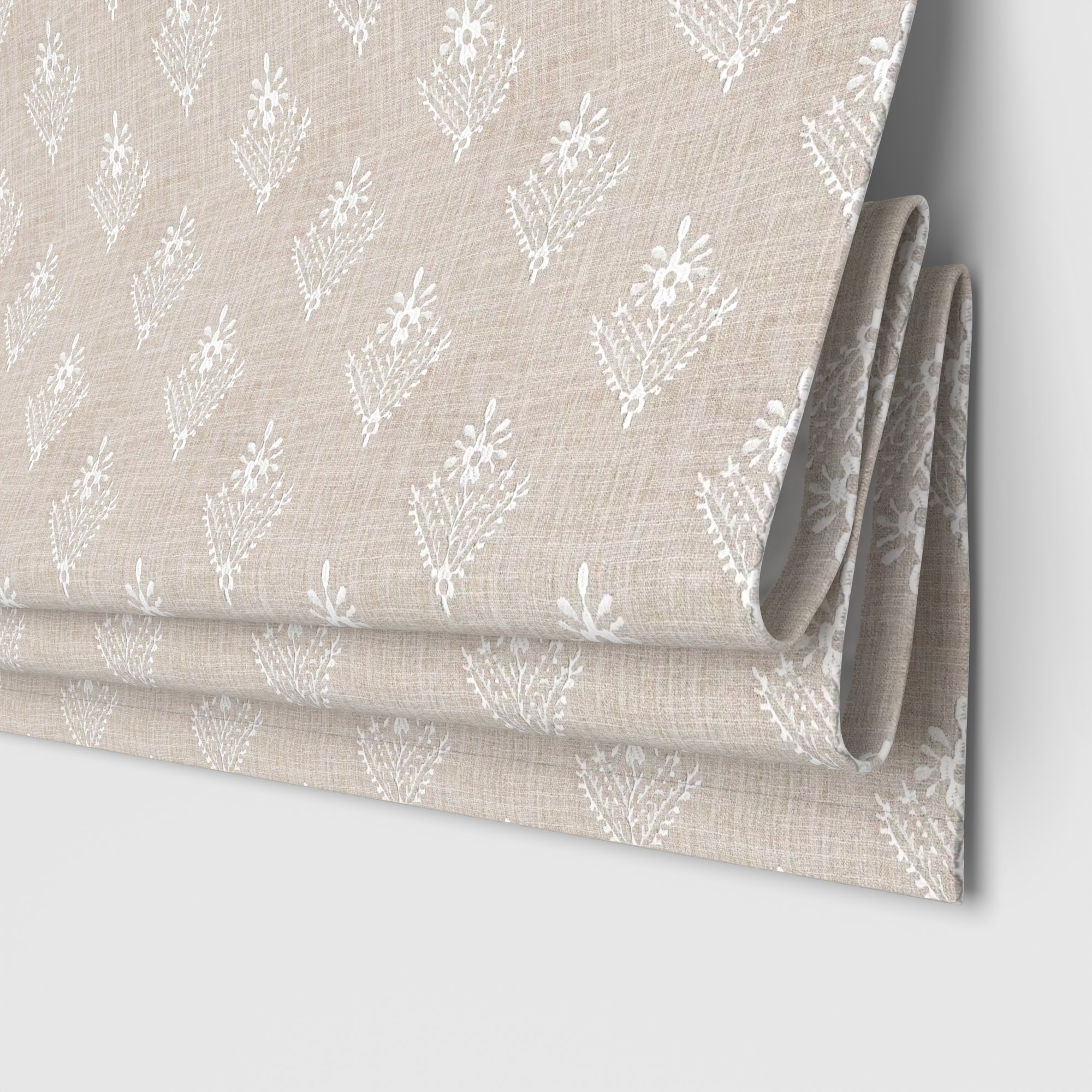 Laura Ashley Lady Fern Embroidery Almond Motorised