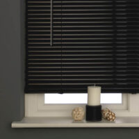 25mm Aluminum Venetian Blind Black