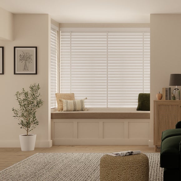 White 63mm Hardwood Venetian Blind