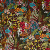 Prestigious Textiles Hidden Paradise Digitally Printed Velvet Fabric Calypso