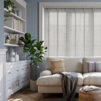 Made To Measure 63mm Slats Grey Taped Venetian Blind