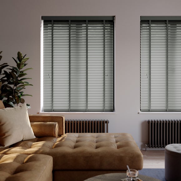 Made To Measure 63mm Slats Charcoal Taped Venetian Blind