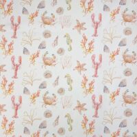 Sealife Water UV Resistant Outdoor Fabric Coral