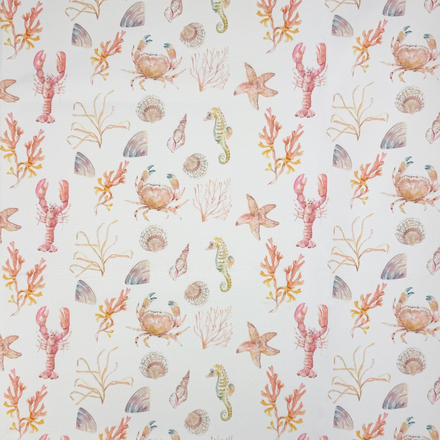 Sealife Water UV Resistant Outdoor Fabric Coral