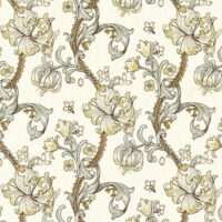 William Morris Golden Lily Embroidered Fabric Dove