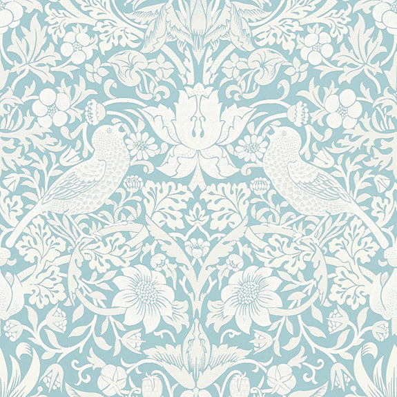 William Morris Strawberry Thief Jacquard Fabric Mineral