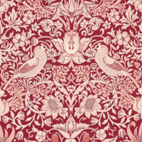 William Morris Strawberry Thief Jacquard Fabric Plum