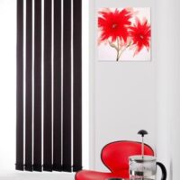 Ready Made Black Vertical Blinds 94 drop Black