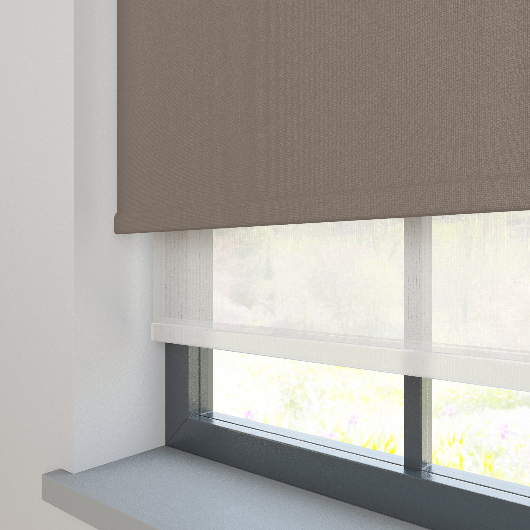 Amor Coffee with Haze Pure Double Roller Blind