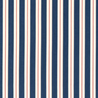 Carousel Curtain Fabric Coral Navy