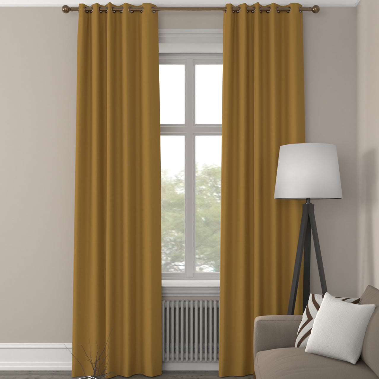 Clarence Velvet Made to Measure Curtain Gold