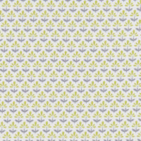 Clarke & Clarke Fleur Fabric Chartreuse Charcoal