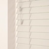 50mm Primary Wood Wooden Venetian Made To Measure Blind Old White