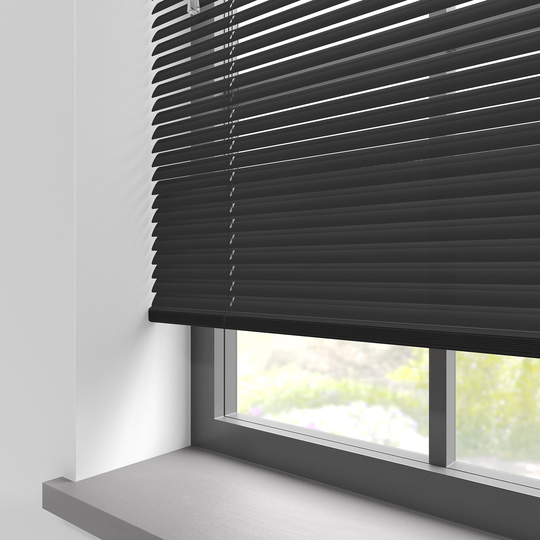 Black Perfora Aluminium Venetian