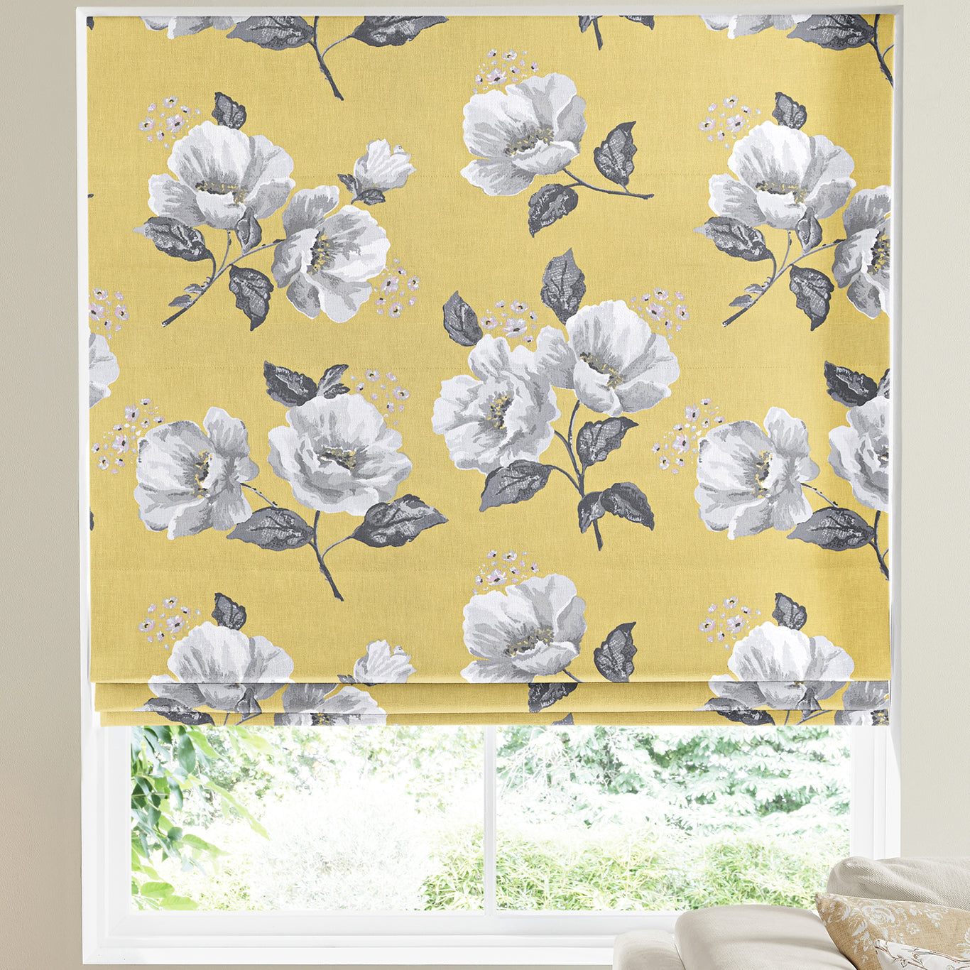 Cath Kidston Wild Poppies Made to Measure Roman Blind Citrine